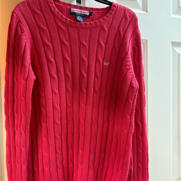 Vineyard Vines Sweaters - Vineyard Vines Women's Red Cable Knit Sweater